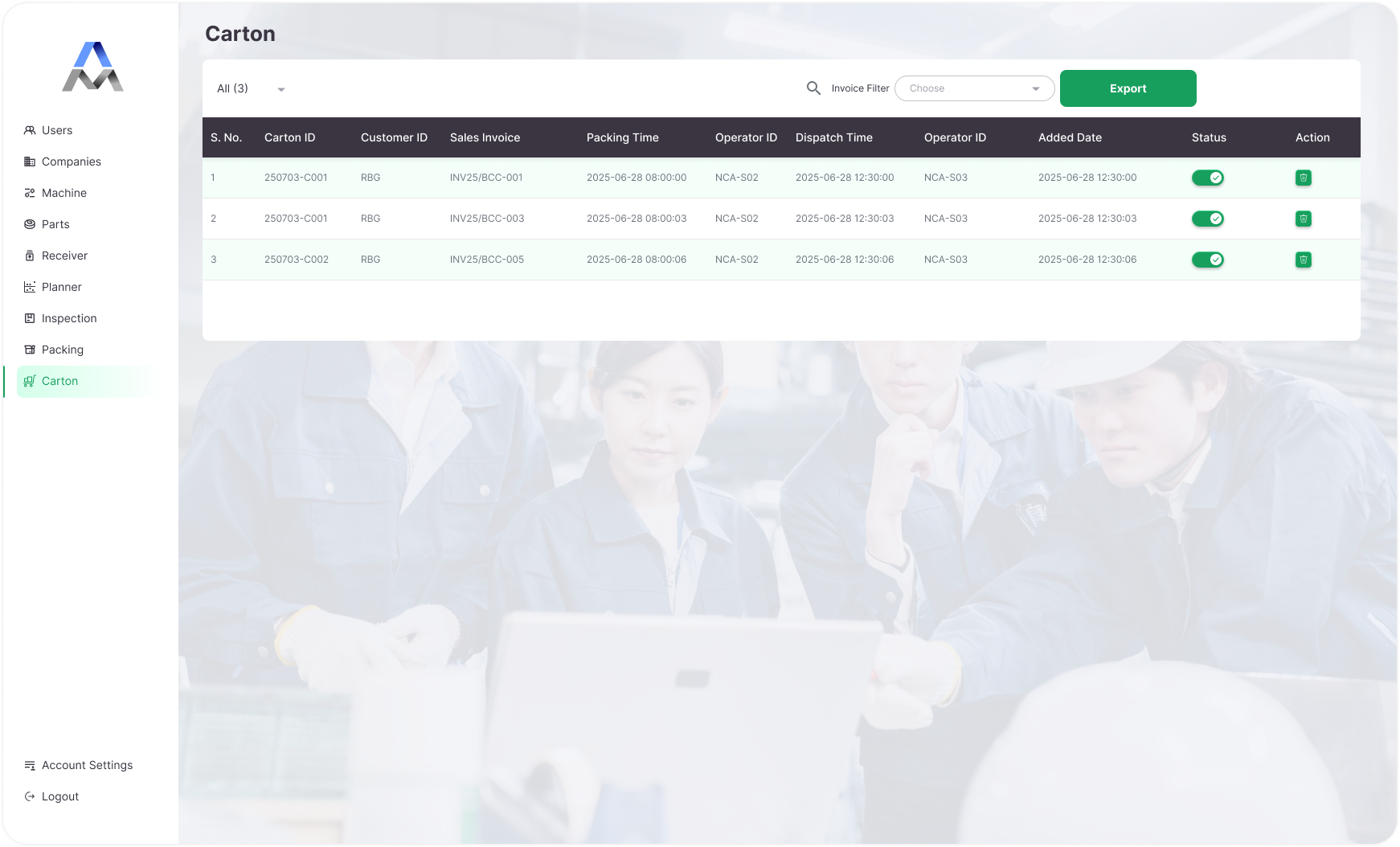 Outbound Stock Tracking